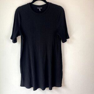 Eileen Fisher Rib Crew Neck Dress Black M